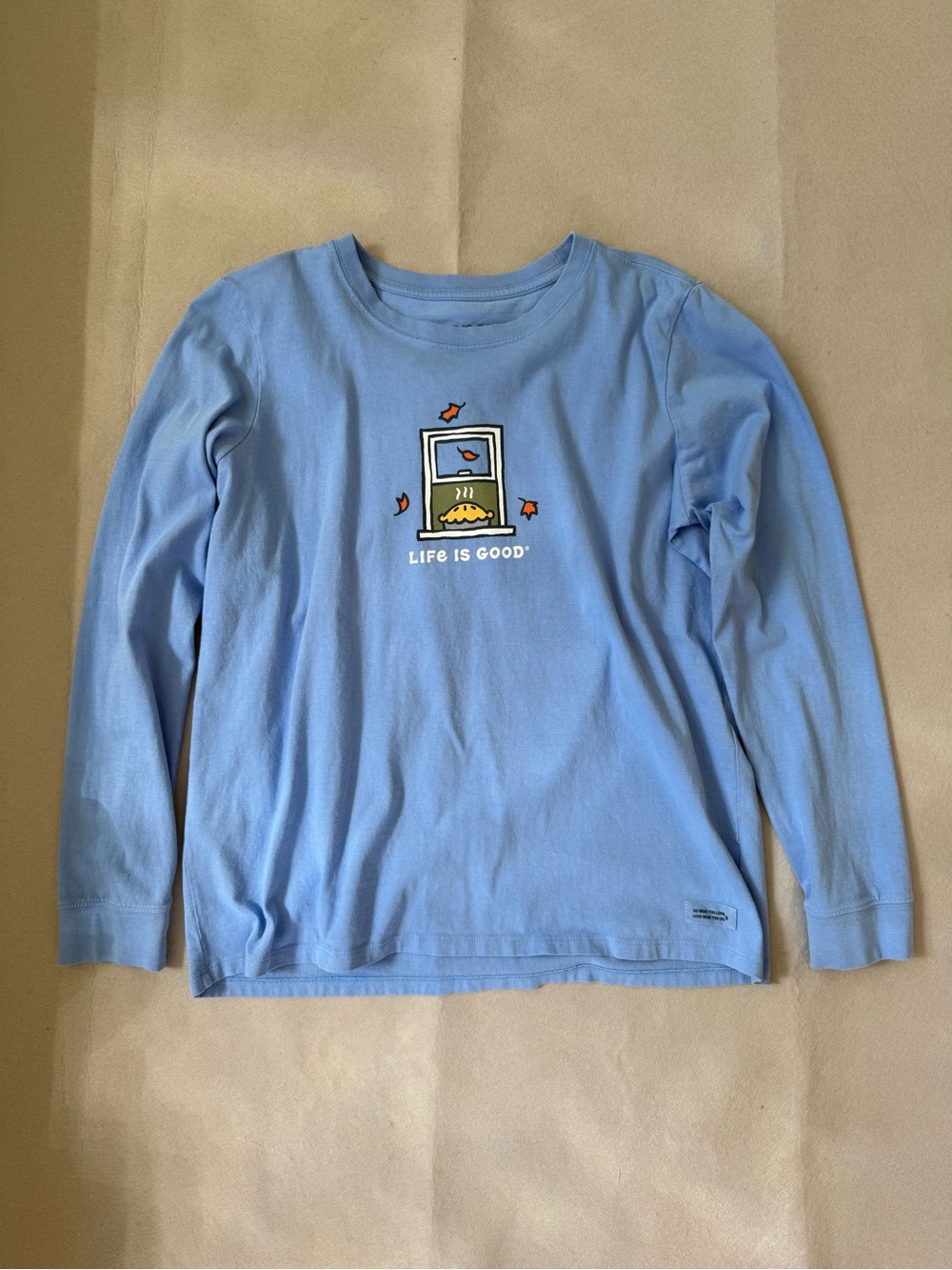 Life Is Good Autumn Pie Women’s Long Sleeve Crusher Tee - Size L